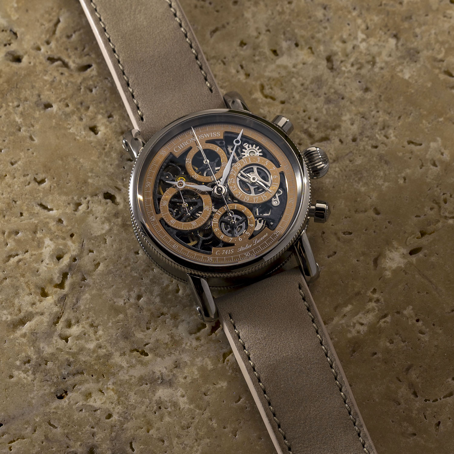 Opus Dakar Chronograph Skeleton Titan 41 - Chronoswiss Detailansicht