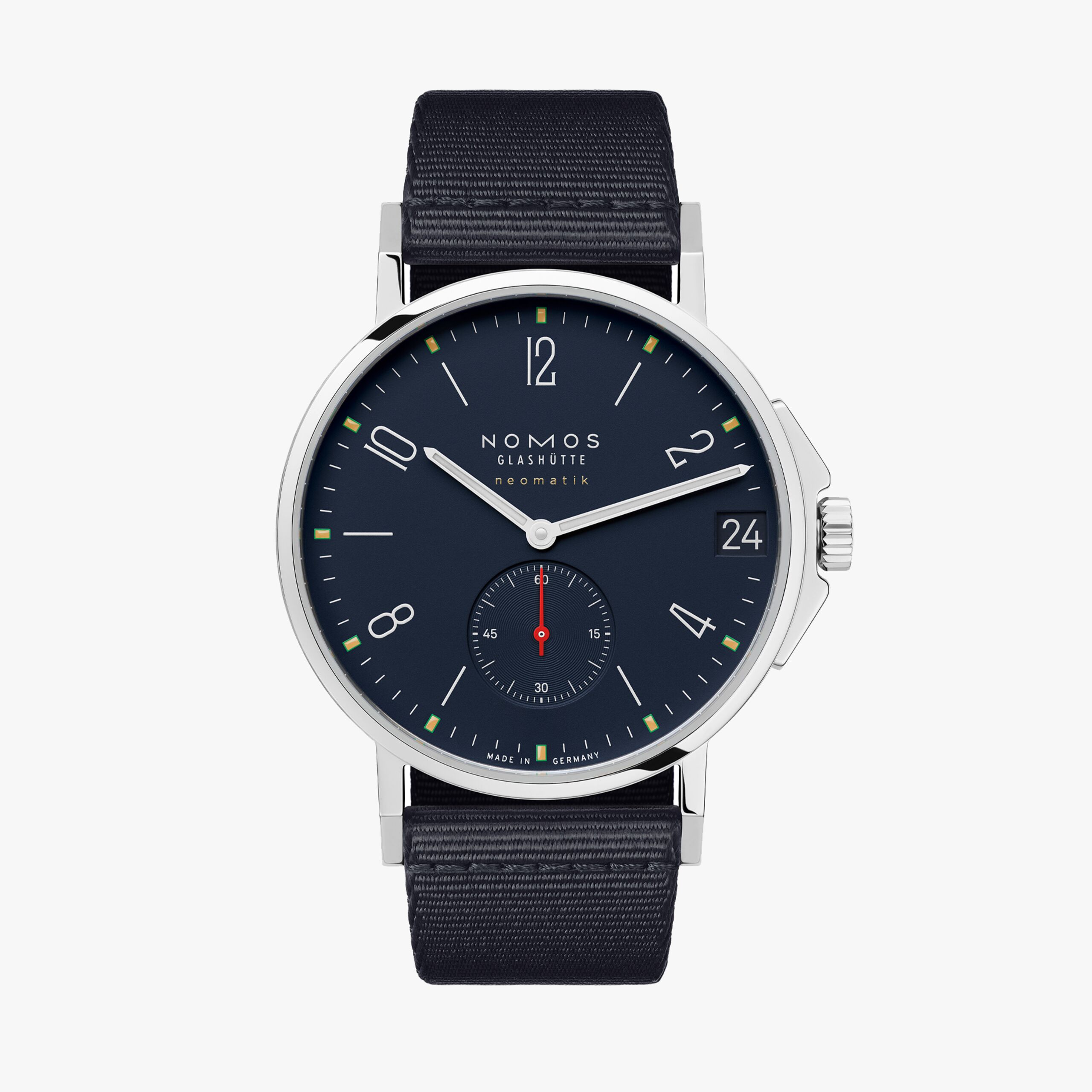 Ahoi neomatik Datum 38 Atlantikblau - Nomos Glashütte