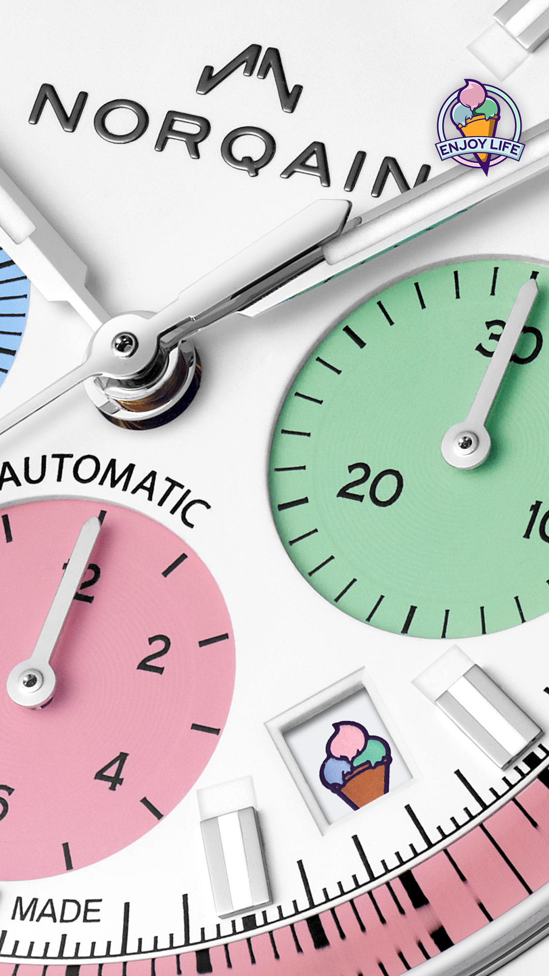 Freedom 60 Chronograph 40 Enjoy Life - Norqain Detailansicht