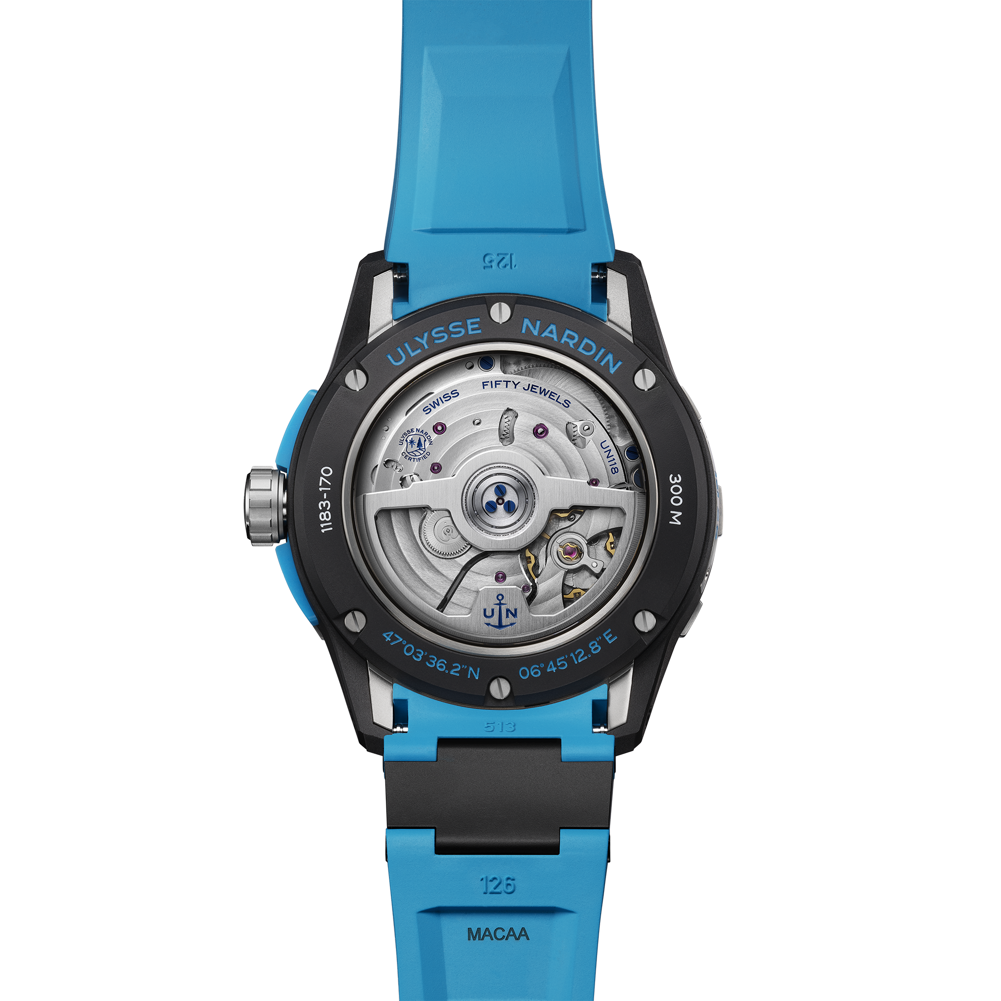 Diver 44 NET Azure - Ulysse Nardin Detailansicht
